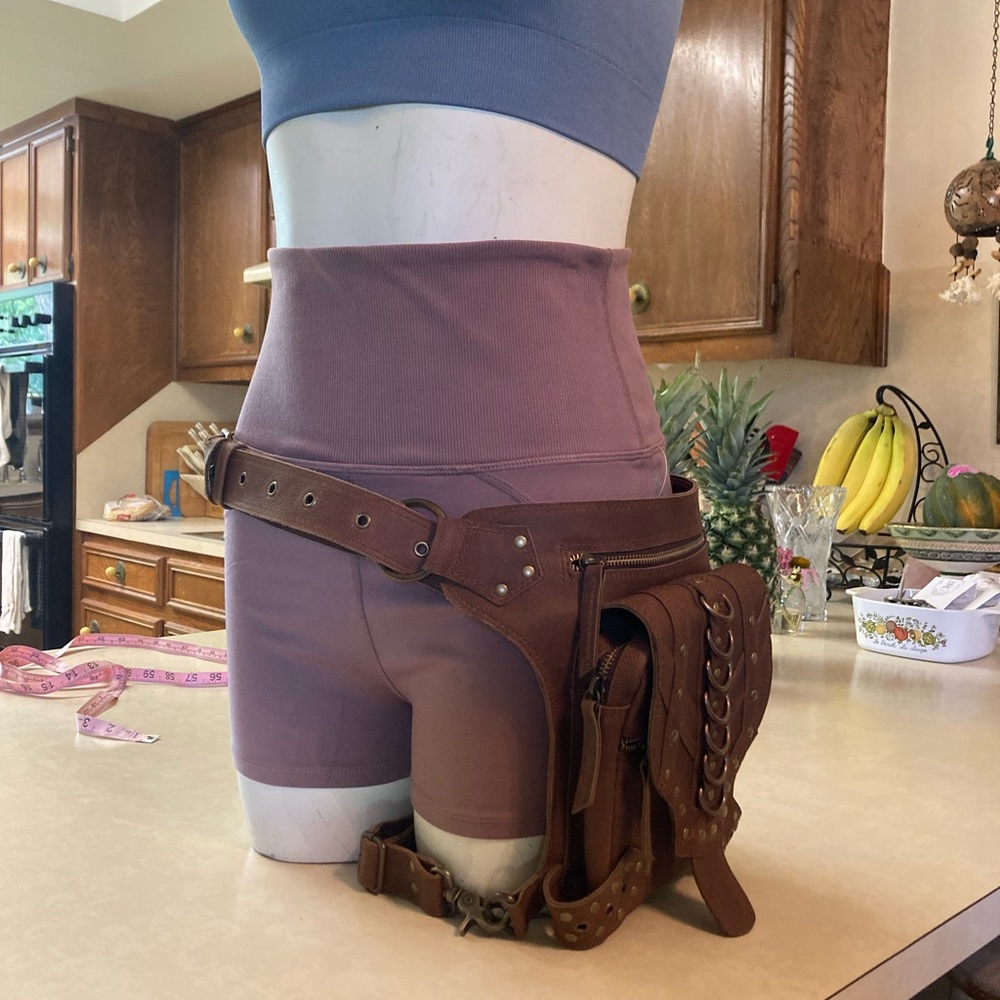Brown Leather Hip Utility Belt
